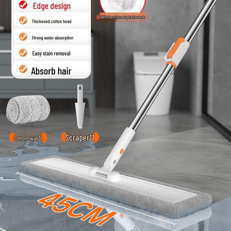 60cm Large Aluminum Plate Lazy Flat Mop for Wood Floors - Labor-Saving Design.