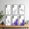 Lavender Purple Flowers Phone Case For Samsung S25,S24,S21,S22,S23,S30,Ultra,S20,Plus,Fe,Note,10,9,5G Black Cover