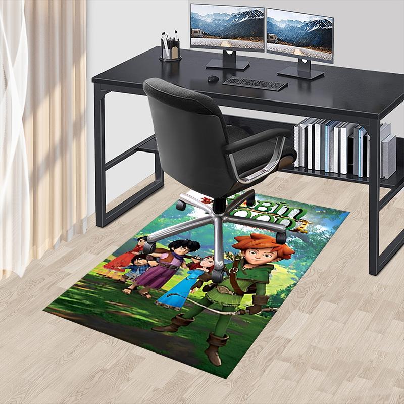 1pc Robin Hoods Sherwood Forest Carpet for Playroom Bedroom Living Room Sofa Home Decor,kids Game Area Rug Non-slip Floor Mat Y730126