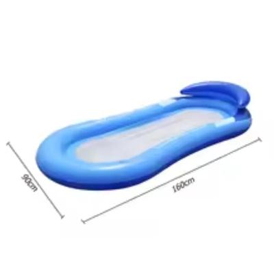 1 buc Colac gonflabil albastru pentru piscină, hamac de apă pentru adulți, articole de petrecere de vară, esențiale pentru plajă, placă plutitoare