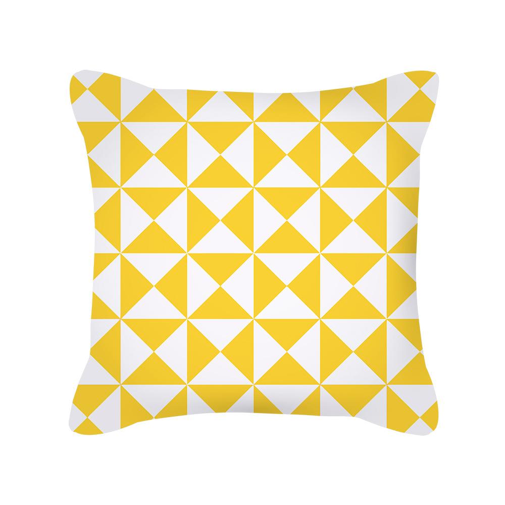 Modern Simple Geometric Pillow Nordic Style Peach Skin Bedside Cushion Cover Waist Pillow Cover New Home