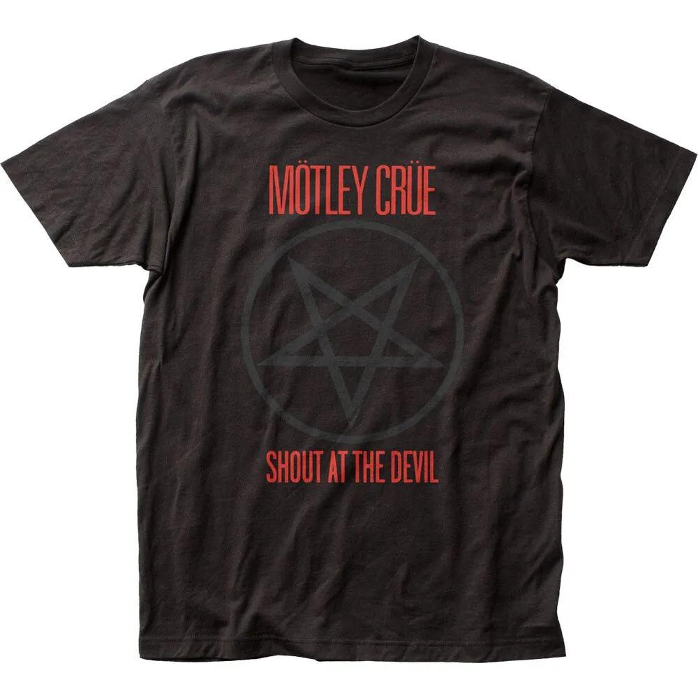 Unisex Short Sleeve Crew Neck Cotton T Shirt Motley Crue Shout At The Devil L