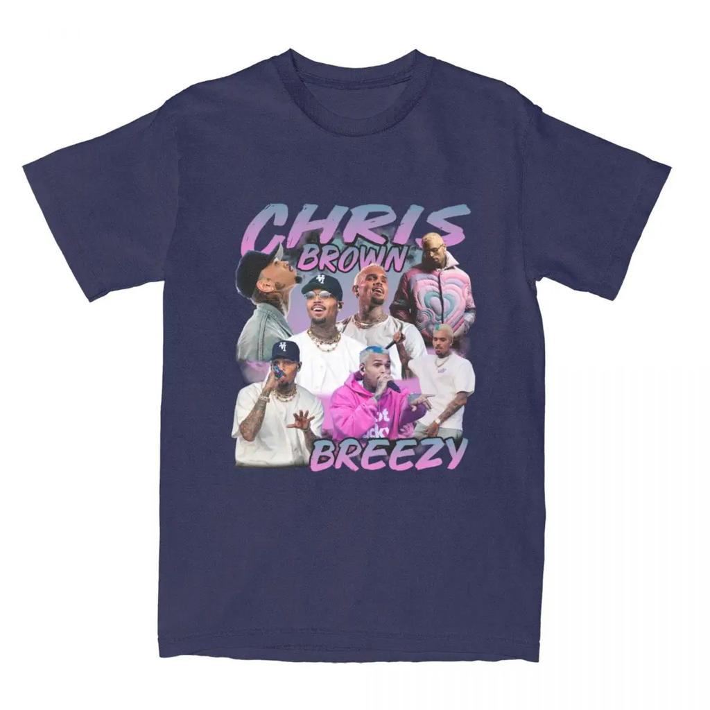 Chris Brown Bootleg UnisexT Shirt Hip Hop Homage Outfit Vintage Tee Shirt T-Shirts Pure Cotton All Seasons Clothes