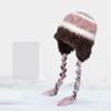 Women Autumn Winter Warm Ear Protector Hat Cold Resistant Imitation Plush Fur Knitted Cap Sweet Cute Multi Color Lei Feng Hat