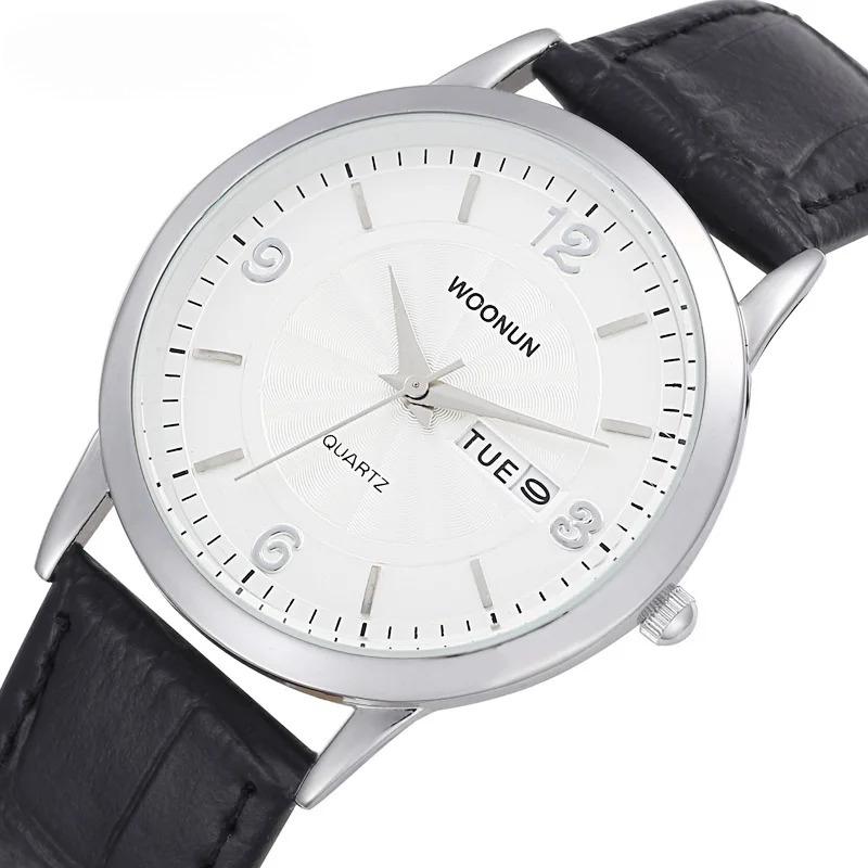 Hodinky Modern Watch Mens Watches Top Brand Luxury Date Day Quartz Watches Ultra Thin Men Watches Leather reloj de hombre