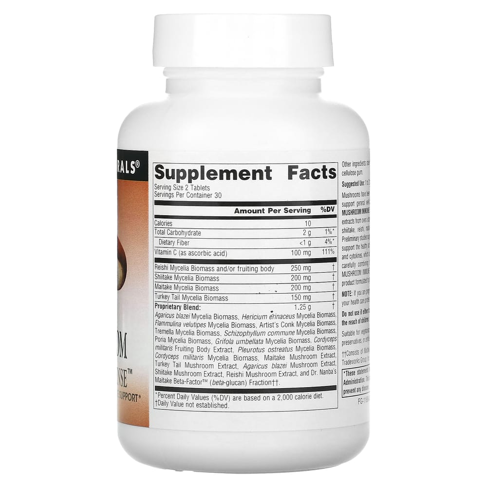 Source Naturals Mushroom Immune Defense 60 Tablets