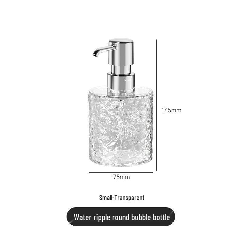Luxury Water Ripple Dispenser Set: Travel Bottles for Hand Soap, Shampoo, and Shower Gel.