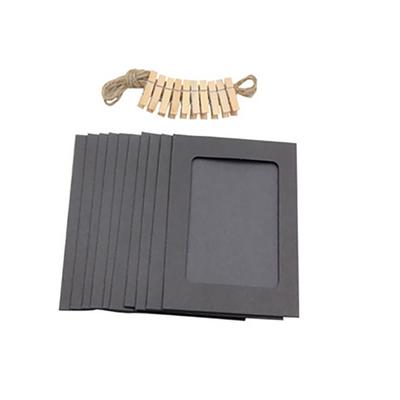 10 ks 6palcový papírový foto film DIY nástěnný závěsný fotorámeček album+provaz+sada klipů