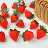 10 pièces Fraises Rouges en Plastique Simulation de Fruits Fraise Modèle en PVC Décoration de Fête de Vacances à Domicile Accessoires Photo DIY