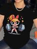 Girls Super Powerful Blouse Training Streetwear T-shirt Women's Shirt Academy Gym Fitness T-shirt  Aesthetic Clothes