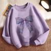 Sailor Collar Bow Children's Hoodie - Cute Retro Hip Hop Style for Boys and Girls, Perfect for Autumn and Spring Holidays