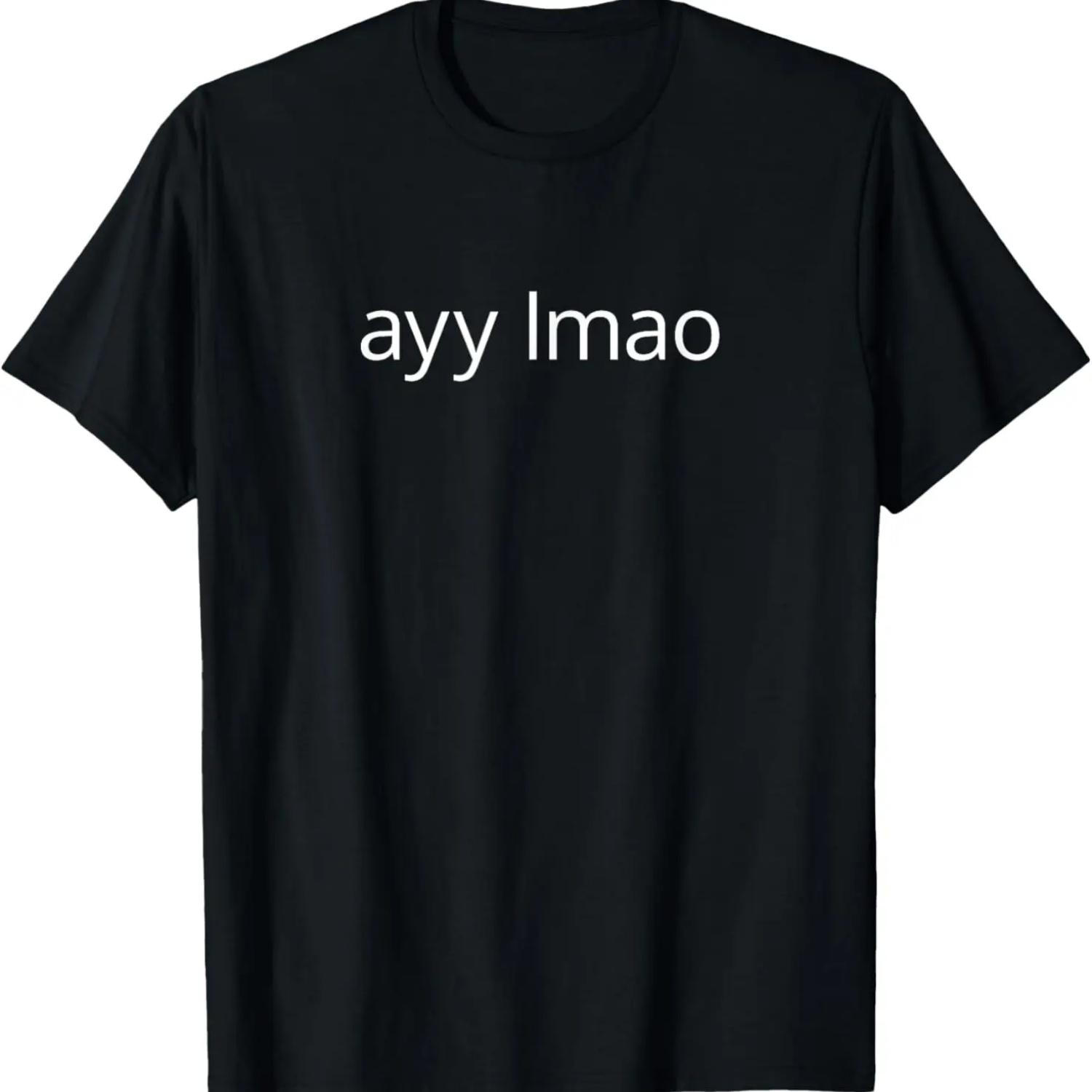 

Funny Black _ayy lmao_ Alien T-shirt for Men and Boys S