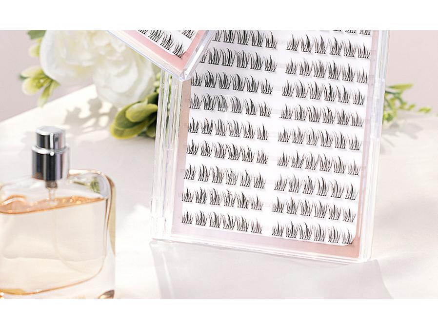 Natural Self-Adhesive Segment False Eyelashes - Sunflower Design for Women: Little Wild Cat Lower Lash Clusters