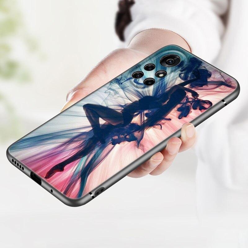 Husă de telefon din marmură vintage pentru Huawei Honor 60 50 SE 30S Mate 30 20 10 Lite 40 Nova 9 8 Pro Y60 8i 7i 7SE 5T Husă neagră premium