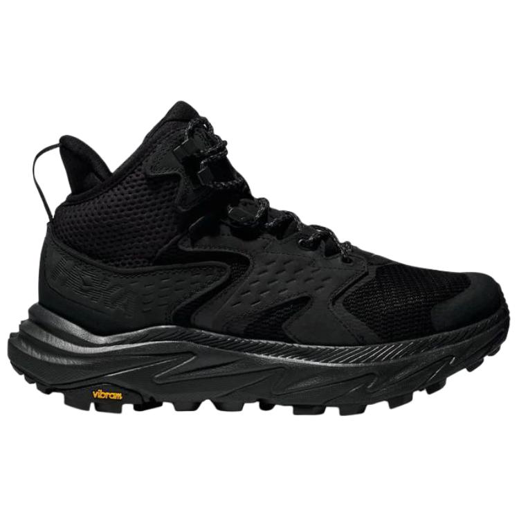 HOKA One One Anacapa 2 Wygodne Wszechstronne Wodoodporne Wytrzymałe Buty Turystyczne za Kostkę Damskie buty turystyczne Czarne 1142831F-BBLC