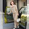 Spring Sportswear Set: Casual Two-Piece for Middle-Aged Women, Trendy Spring/Autumn Top