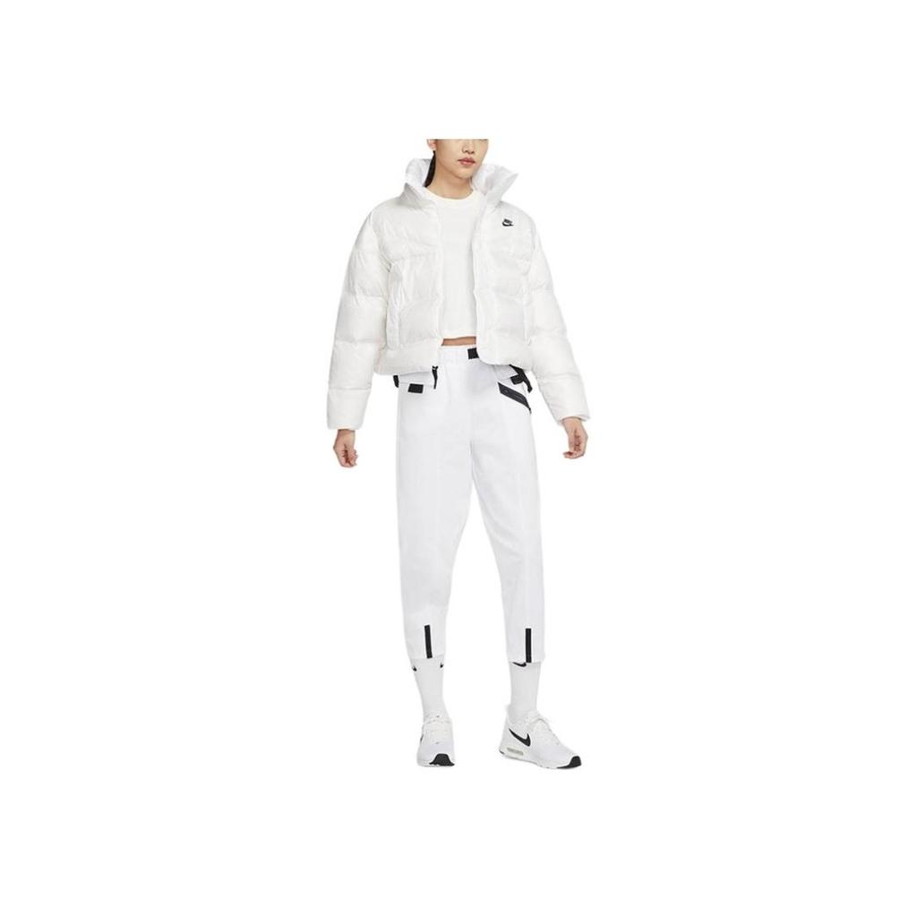 Nike Solid Color Straight Long Sleeve Down Jacket Women Outerwear White DH4080-100