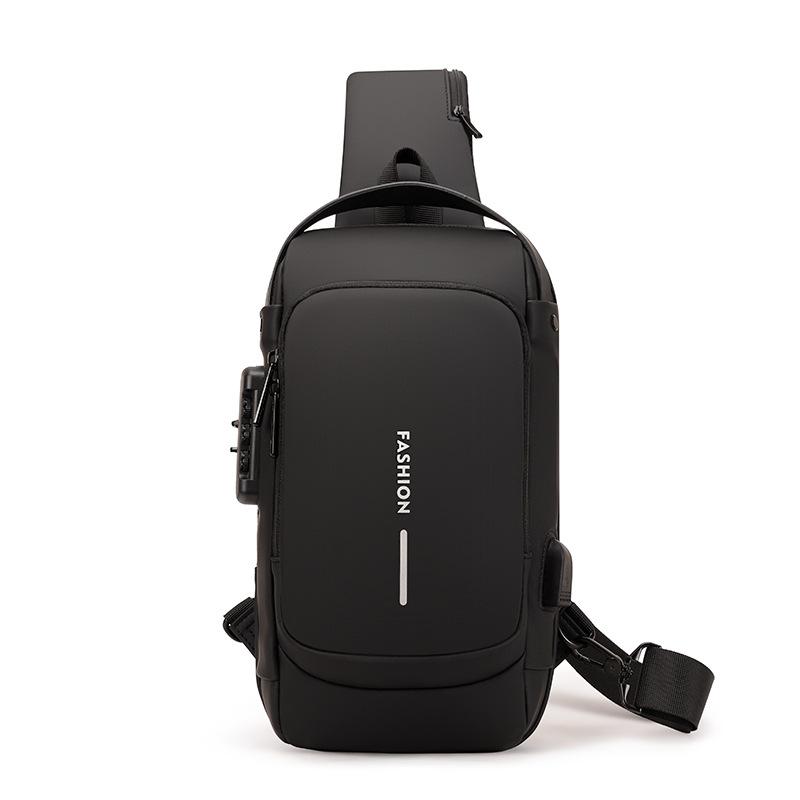 Men's Chest Bag Simple Trendy Multi-purpose Backpack Sports and Casual Lightweight Splash-proof Crossbody Bag