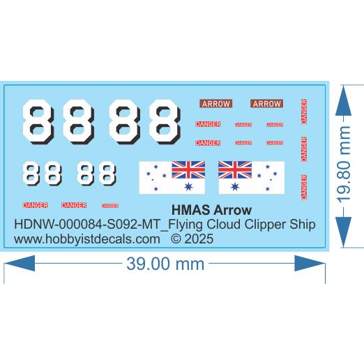 Flying Cloud Clipper Ship - 1/92 - Water Decal