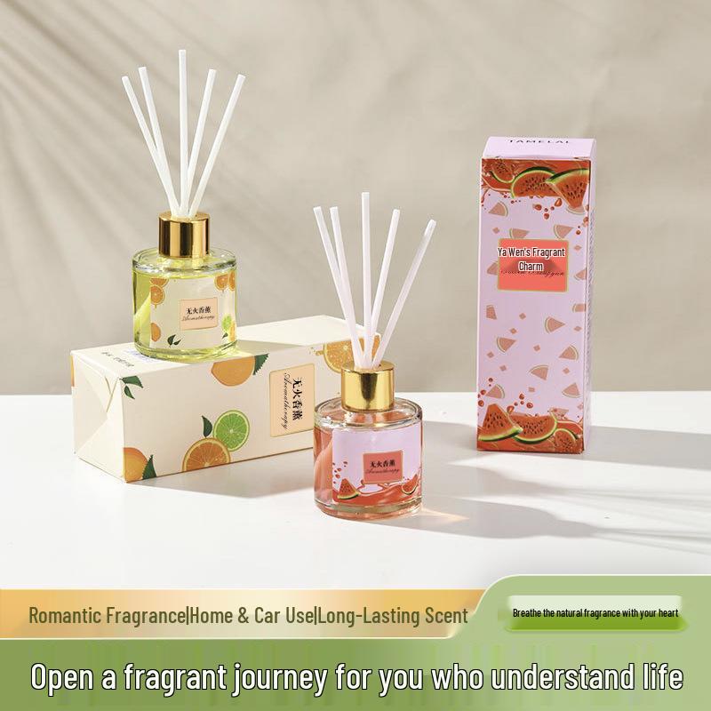 Fruit Scent Flameless Aromatherapy Air Freshener - Long-Lasting Fragrance for Home, Living Room, Bedroom, and Toilet Odor Elimination.