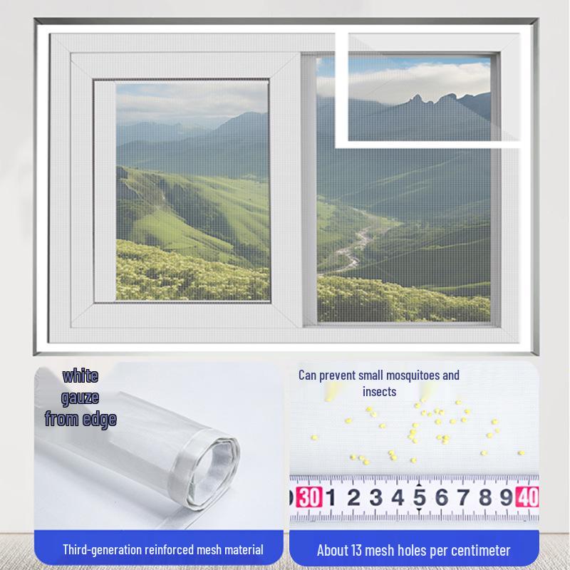 Self-Adhesive Invisible Diamond Mesh Mosquito Screen – No-Drill Install