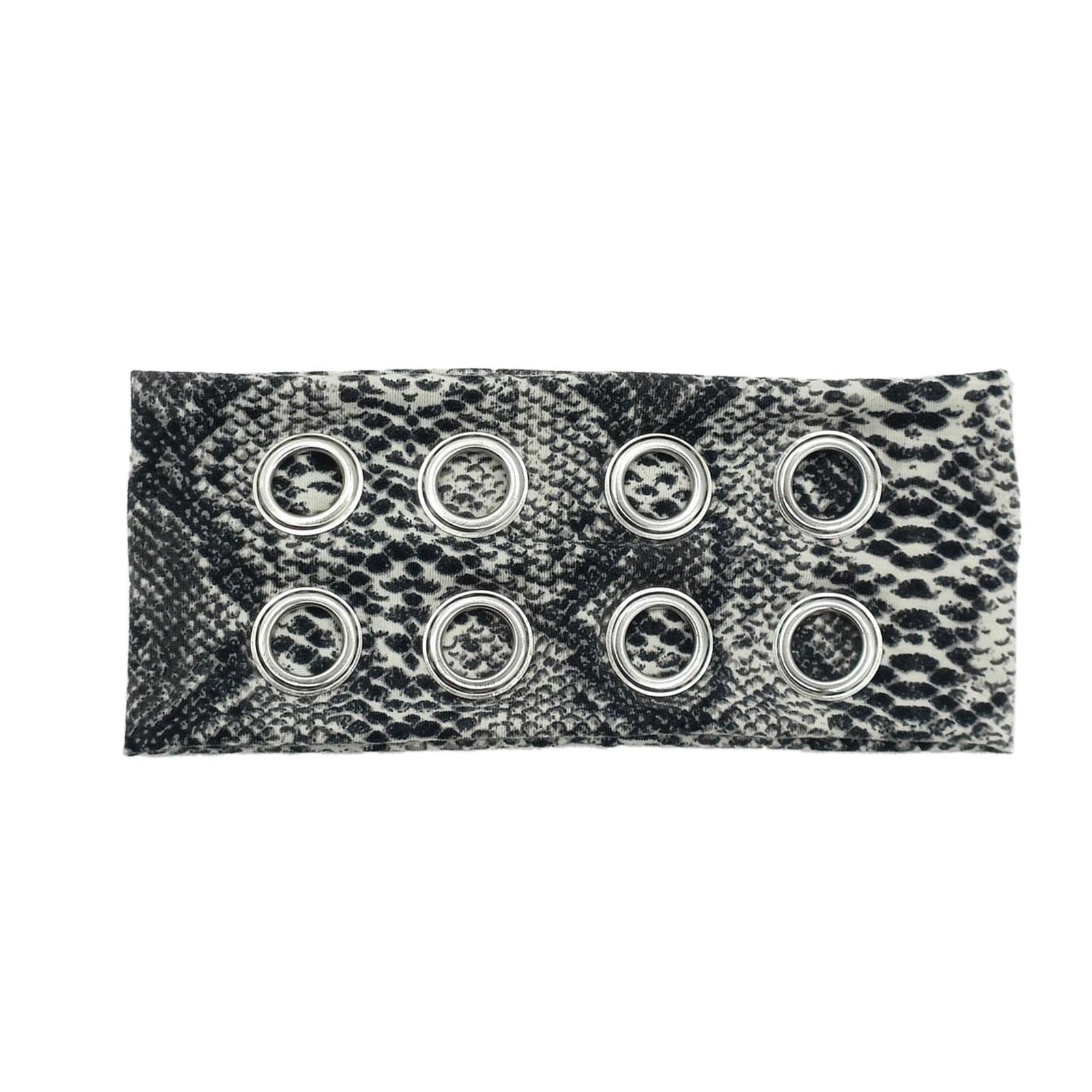 

Повязка на голову в стиле панк с полым принтом под животное и шипами для женщин, с регулируемым дизайном и дышащей тканью 2