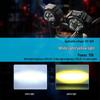 Waterproof LED Motorcycle Headlight: Off-road External Yellow-White Spotlight for Night Riding