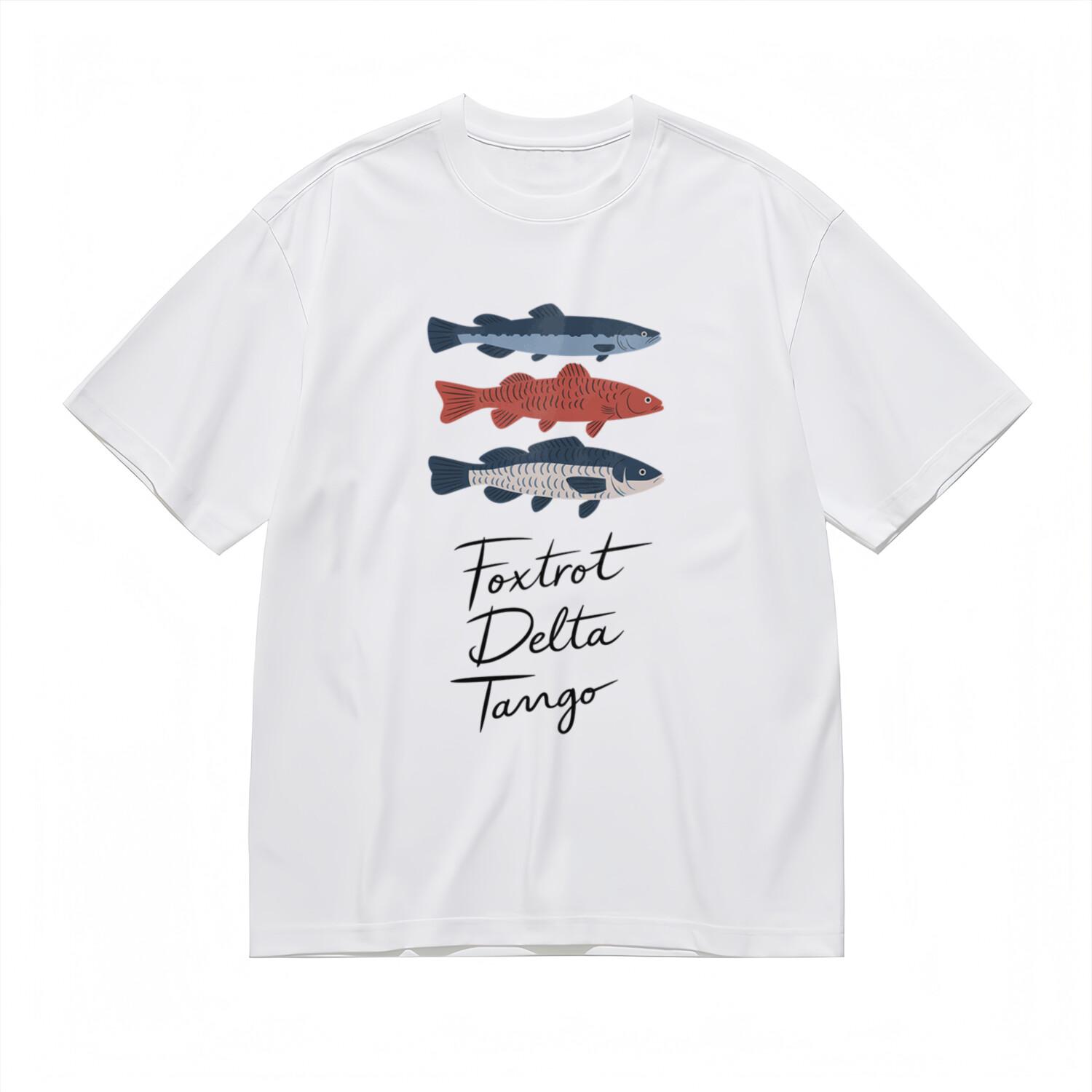 Women s Breathable Trend Comfy Classic T-Shirt Mens Womens Tees Top Fish Graphic Design Tee 2XL