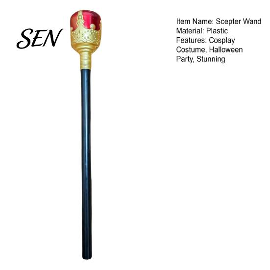 Gold Cane for Role Play Scepter Wand, Royal King/Queen Costume Accessory, Medieval Halloween Accessory Princess Cosplay Wands Play, Dress Up