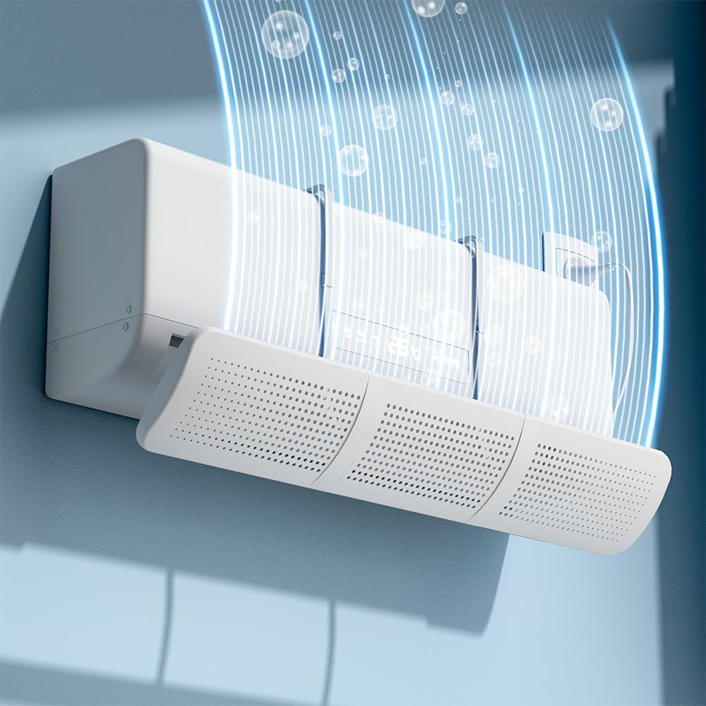 

Air Conditioner Prevents Direct Up and Down Air Direction Innovative Circulating Compatible with Heating and Prevents Energy Easy No Drilling Fall белый