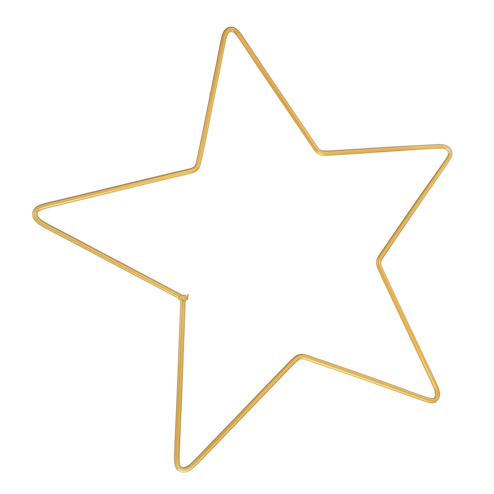 

30CM Wrought Iron five-pointed Star Christmas Decorative Christmas Wreath Christmas Tree Star Topper Xmas Metal Macrame Ring золотистий