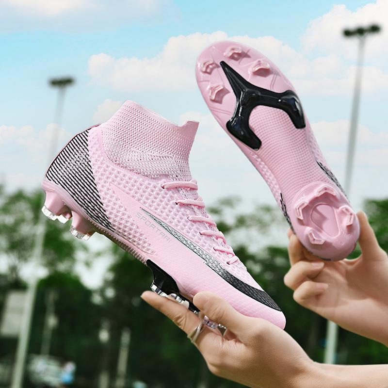 New High-Top Football Shoes, Youth Anti-Skid Competition Sports Shoes, Professional Training, Student Spike Shoes