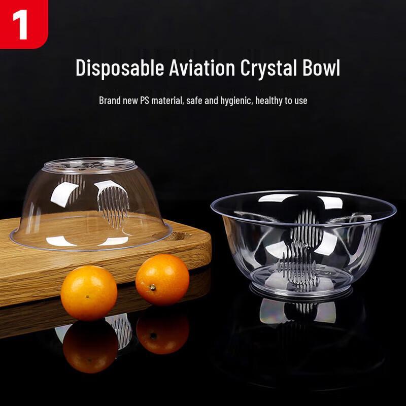 

Jinwuyuan Disposable Plastic Crystal Bowl Set