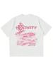 Camiseta Unisex Suelta Moda Coreana Patrón Retro Y2k Top Camiseta de Manga Corta Ropa Estética Harajuku Camiseta