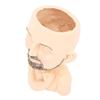 Head Planter Resin Face Planter Weather Resistance Drain Hole Plant Pot for Home Garden Office Light Color
