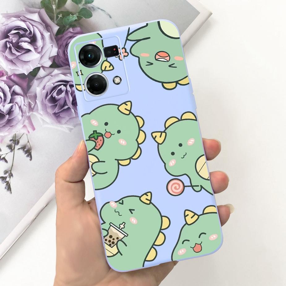 For Oppo Reno7 4G Case Oppo F21 Pro CPH2363 Stylish Candy Painted Cover Soft Silicone Phone Case For Oppo Reno 7 F21Pro 4G Shell