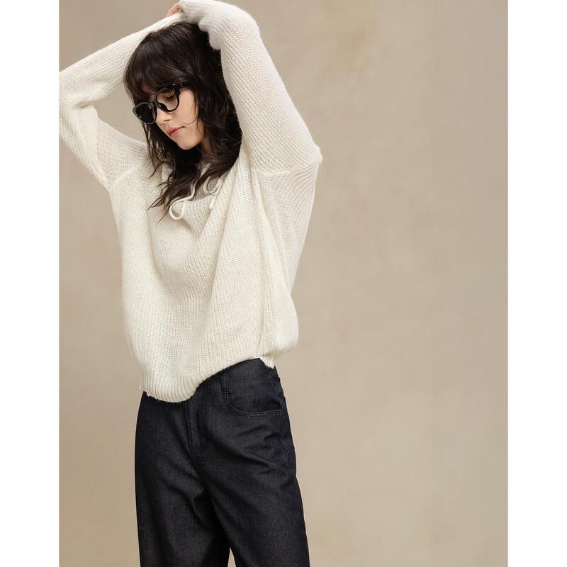 Women's Minimalist Hooded Knit Sweater