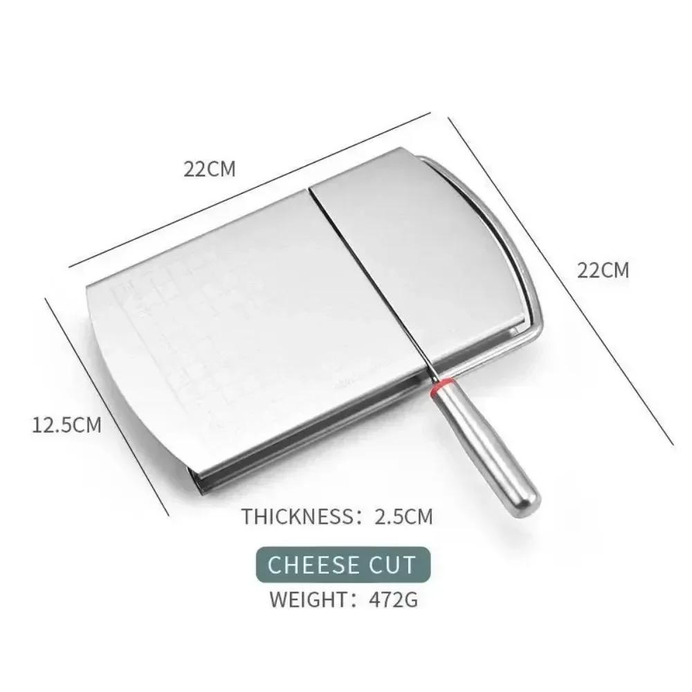 Cheese Board with Wire Cutter 5.5 Inch Stainless Steel Cheese Slicer Cutter Cheese Wire Cutter with Serving Board