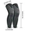 1Pair Elasticity Long Knee Protector Brace Athletic Knee High Elastic Compression Knee Sleeve Best Brace Knee Support Sleeves