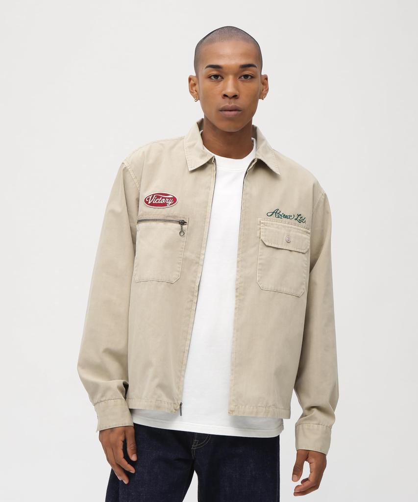 AVIREX A.A.R.C Faded Emb Work Jacket Men's L Sand 783-6152009