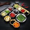 Korean Style Stainless Steel 3-Compartment Sauce Dish