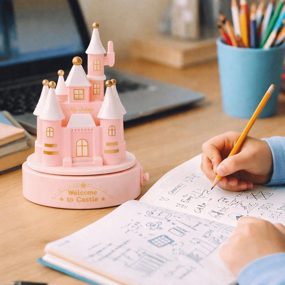 Exquisite Rotating Music Box Romantic Style Birthday Music Box  Desktop Ornament