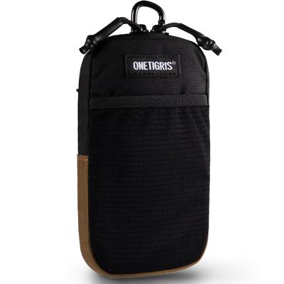 OneTigris Smartphone Pouch for YKK with for Mountain iPhone 15 14 13 12 Plus Pro Sony Samsung Black Men, Zipper, Moll, Carabiner, Belt, Backpack,