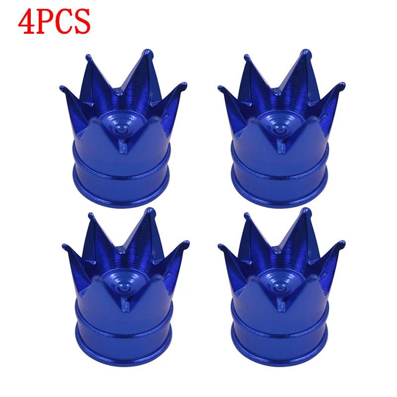 1/4PCS Creative Crown Aluminum Car Wheel Tyre Tire Air Valve Stem Cap Dust Cover Car Styling Decorative Auto Exterior Decoration Valve Stems 1