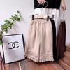 Girls' Winter Corduroy Wide-Leg Lace Velvet Pants, Korean Style 2025
