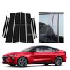 Gloss Black  Pillar Posts Fit For Ford Mondeo MK6 2022-2023  Silver Carbon  Window Decor Door Side Mouliding Trim Cover
