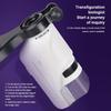 Mini Pocket Lab Handheld Microscope Kit Adjustable Zoom 60-120X Led Light Kids Optical Biological Science Tool Portable Stem Toy