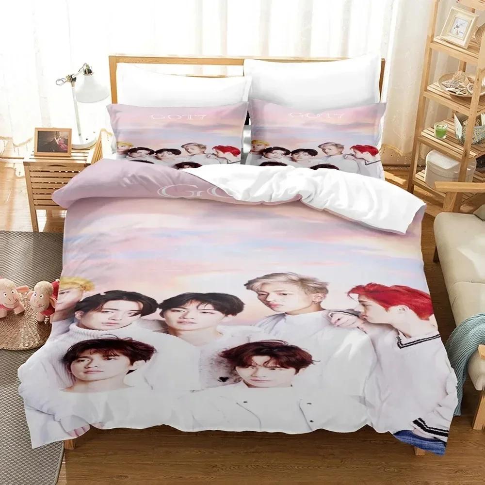 

3D Друк Kpop Got7 Постільна Білизна Набір Підковдра Простирадло Надрукований Набір для Ліжка Наволочка Ліжко Повний Королева Король Розмір Ковдра Спальня EU Single 135x200cm