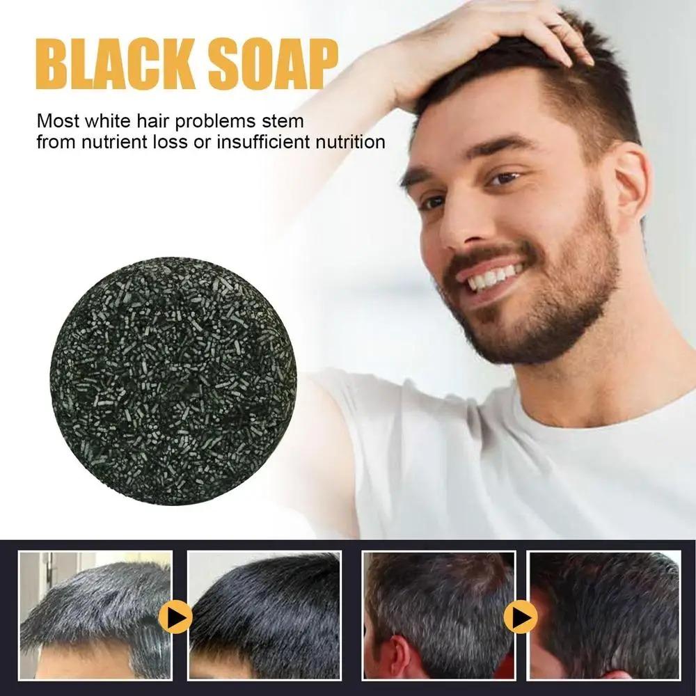 Polygonum Multiflorum Schwarzes Haar Seife Dunkelndes Shampoo Bar Reparatur Grau Weiß Farbe Färbemittel Gesicht Haar Körper Shampoo für Mann Frau