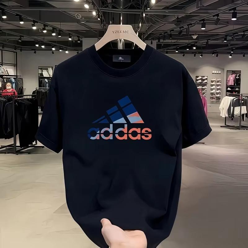 2025 Summer Men's T-shirt Short Sleeve Pure Cotton T-shirt Summer Slim Fit Full Cotton Half Sleeve Round Neck Breathable Trend